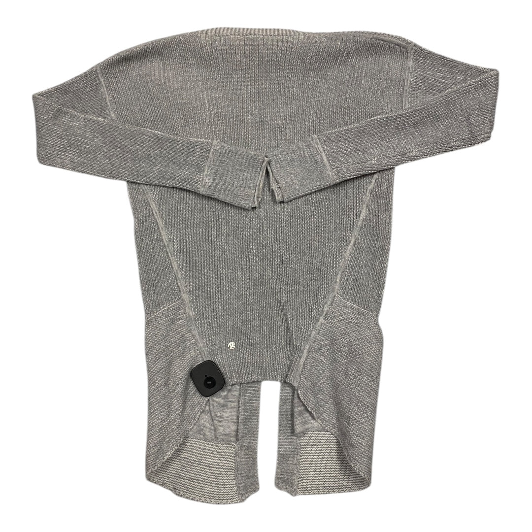 Sweater Cardigan Designer By Lululemon In Grey, Size: 2