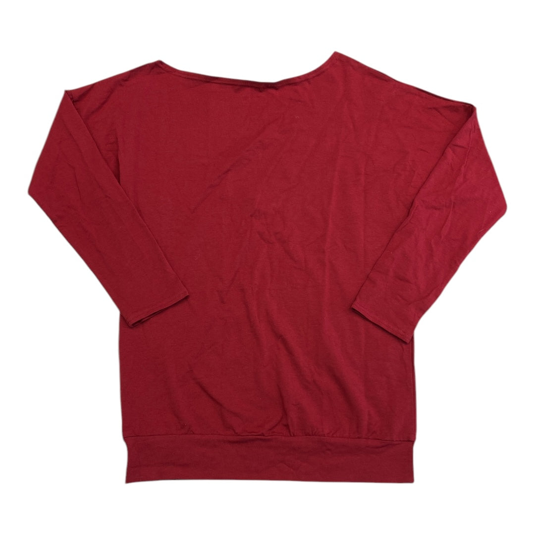 Tunic Long Sleeve By Cmc In Red, Size: M