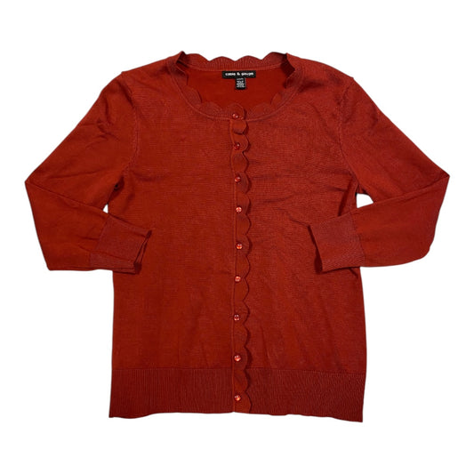 Sweater Cardigan By Cable And Gauge In Red, Size: S