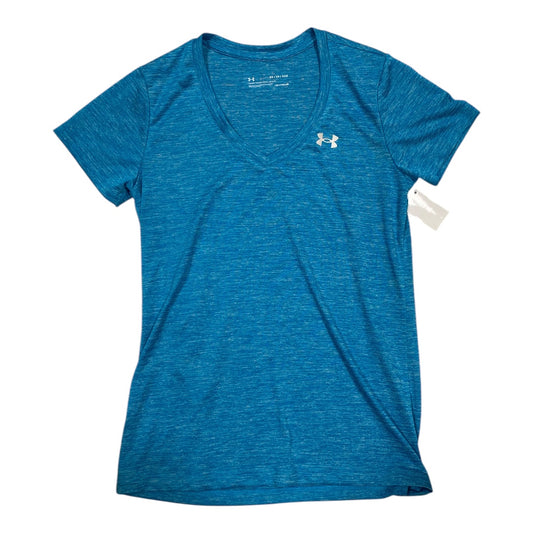 Athletic Top Short Sleeve By Under Armour In Blue, Size: Xs