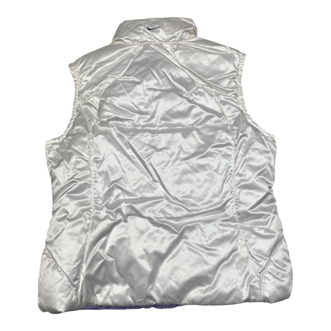 Vest Puffer & Quilted By Nike In Purple & White, Size: Xl