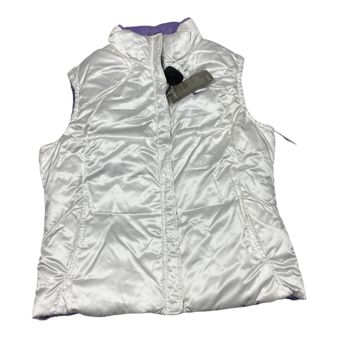 Vest Puffer & Quilted By Nike In Purple & White, Size: Xl