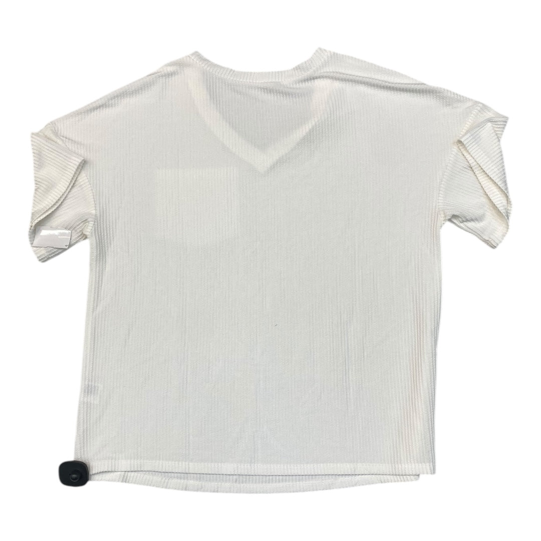 Top Short Sleeve By Cmc In White, Size: L