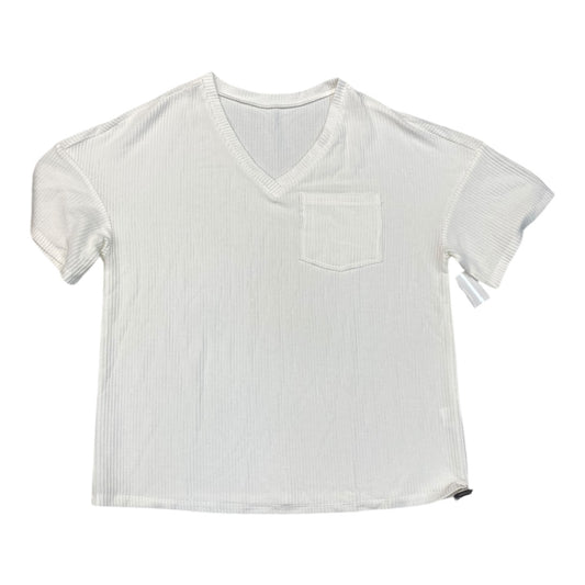 Top Short Sleeve By Cmc In White, Size: L