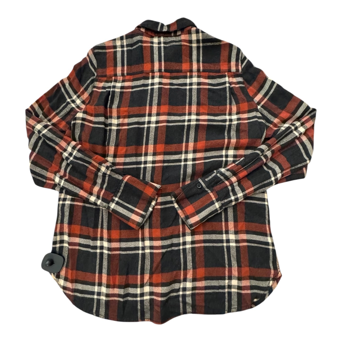 Top Long Sleeve By Beachlunchlounge In Plaid Pattern, Size: M