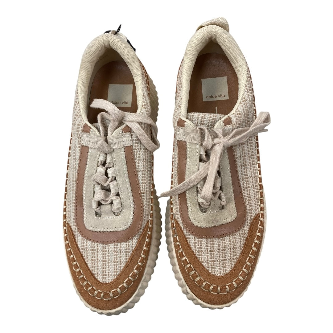 Shoes Sneakers By Dolce Vita In Tan & White, Size: 10