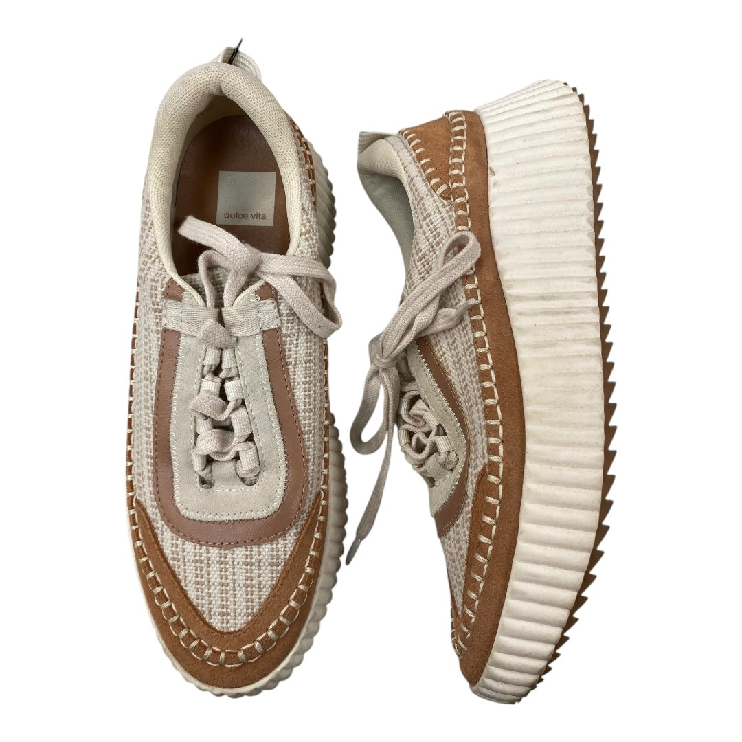 Shoes Sneakers By Dolce Vita In Tan & White, Size: 10