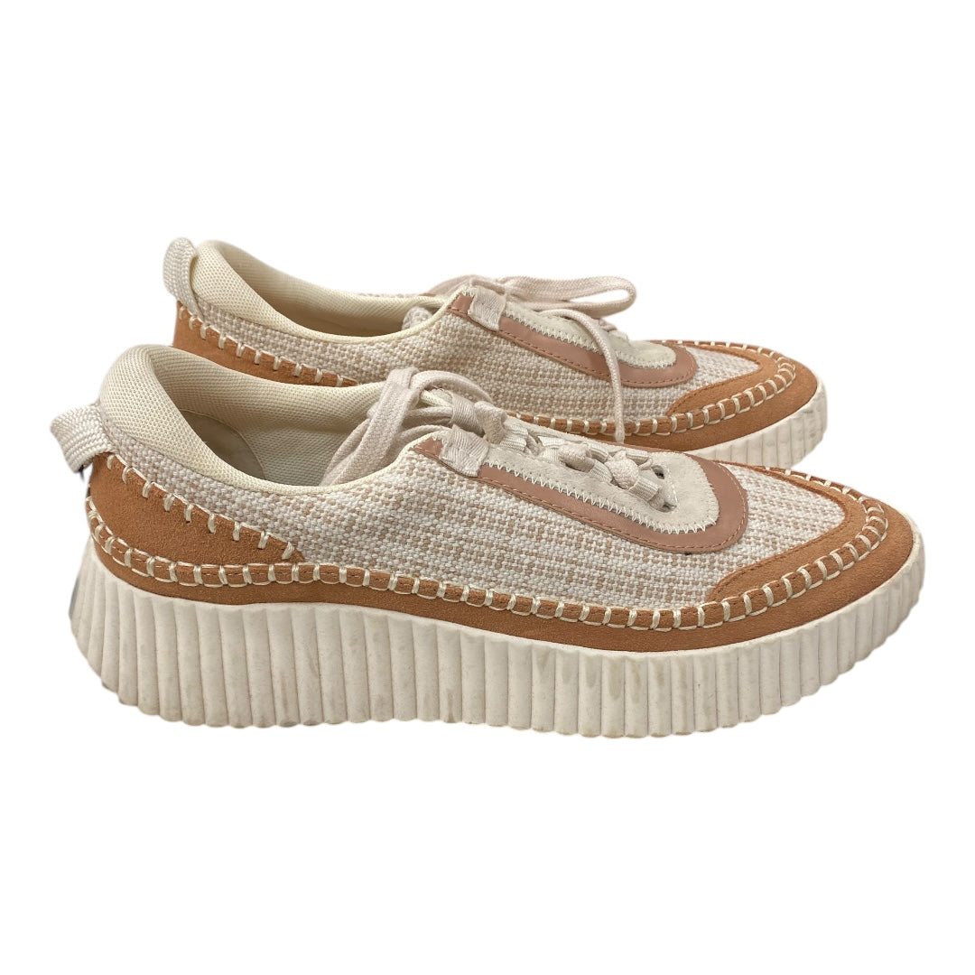 Shoes Sneakers By Dolce Vita In Tan & White, Size: 10