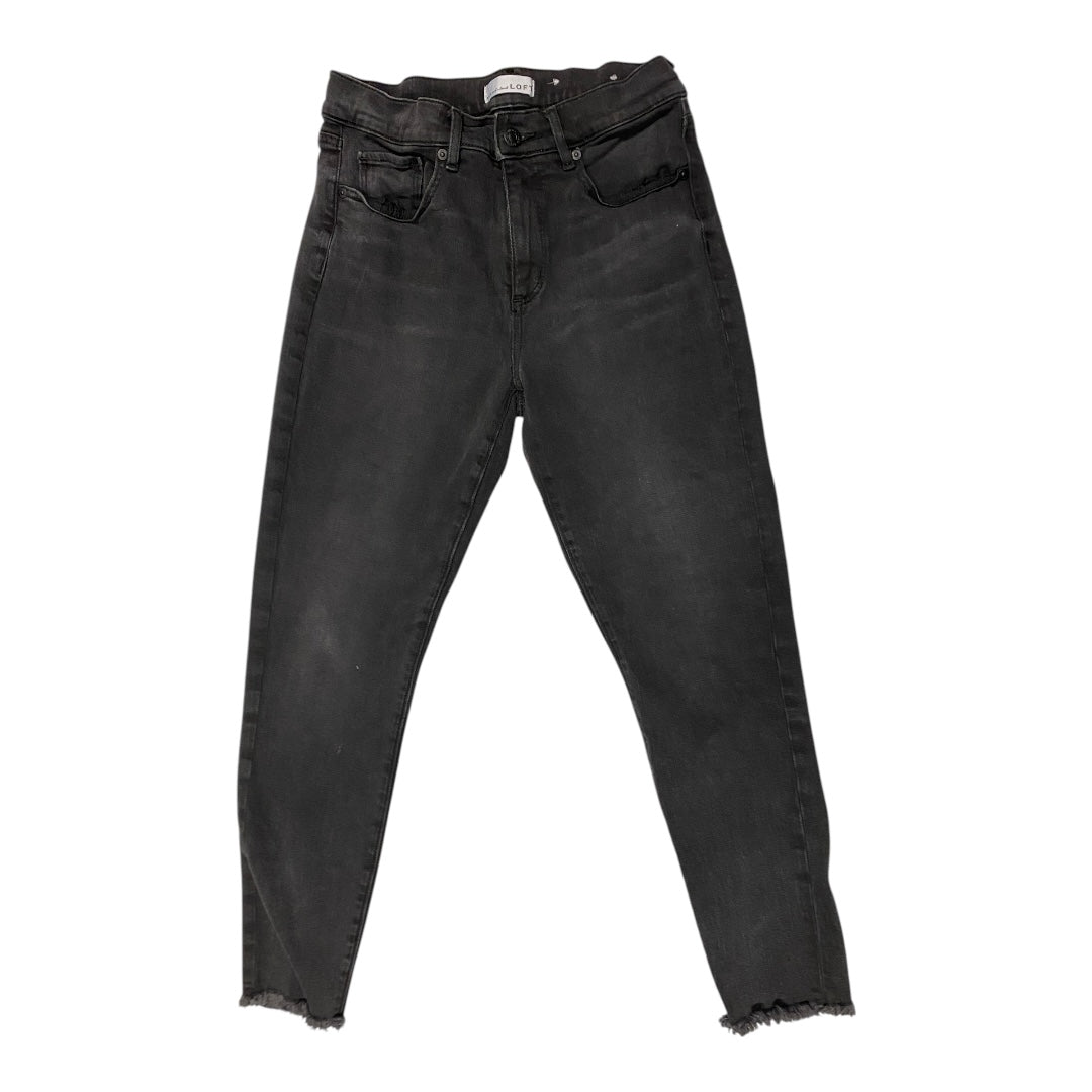 Jeans Skinny By Loft In Black Denim, Size: 6