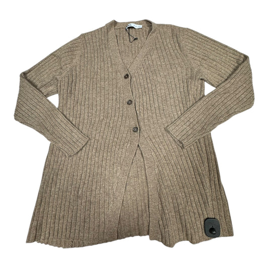 Sweater Cardigan By Zara In Brown, Size: L