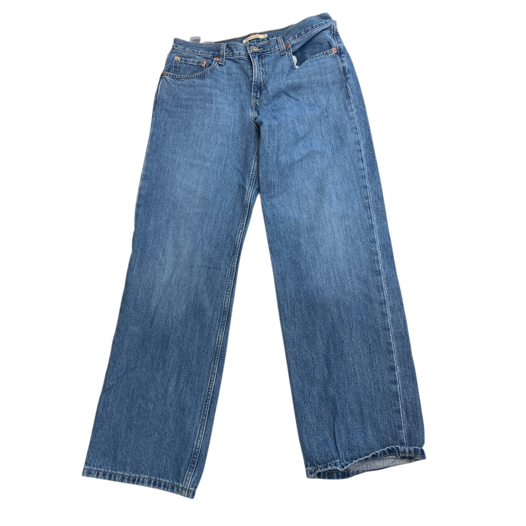 Jeans Straight By Levis In Blue Denim, Size: 12