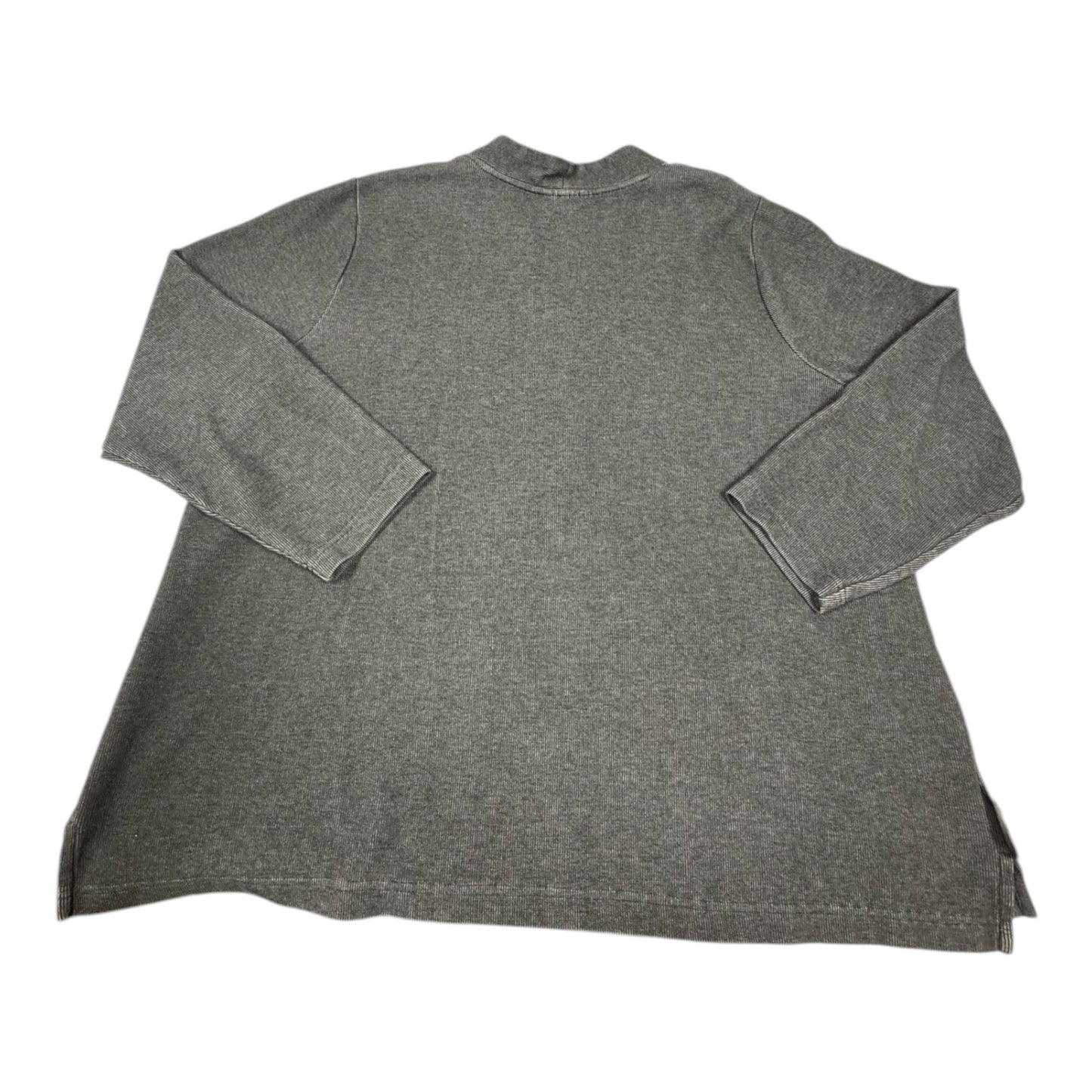 Top Long Sleeve By Croft And Barrow In Grey, Size: 3x