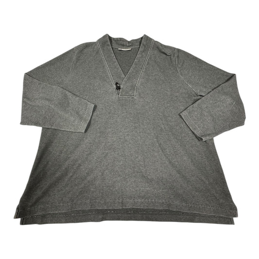 Top Long Sleeve By Croft And Barrow In Grey, Size: 3x