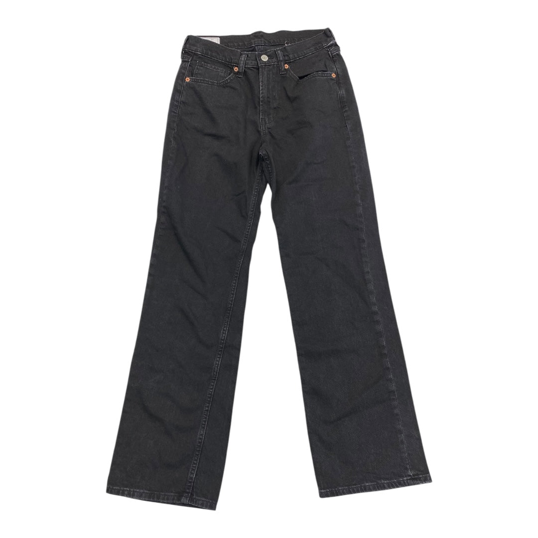 Jeans Straight By Gap In Black Denim, Size: 4