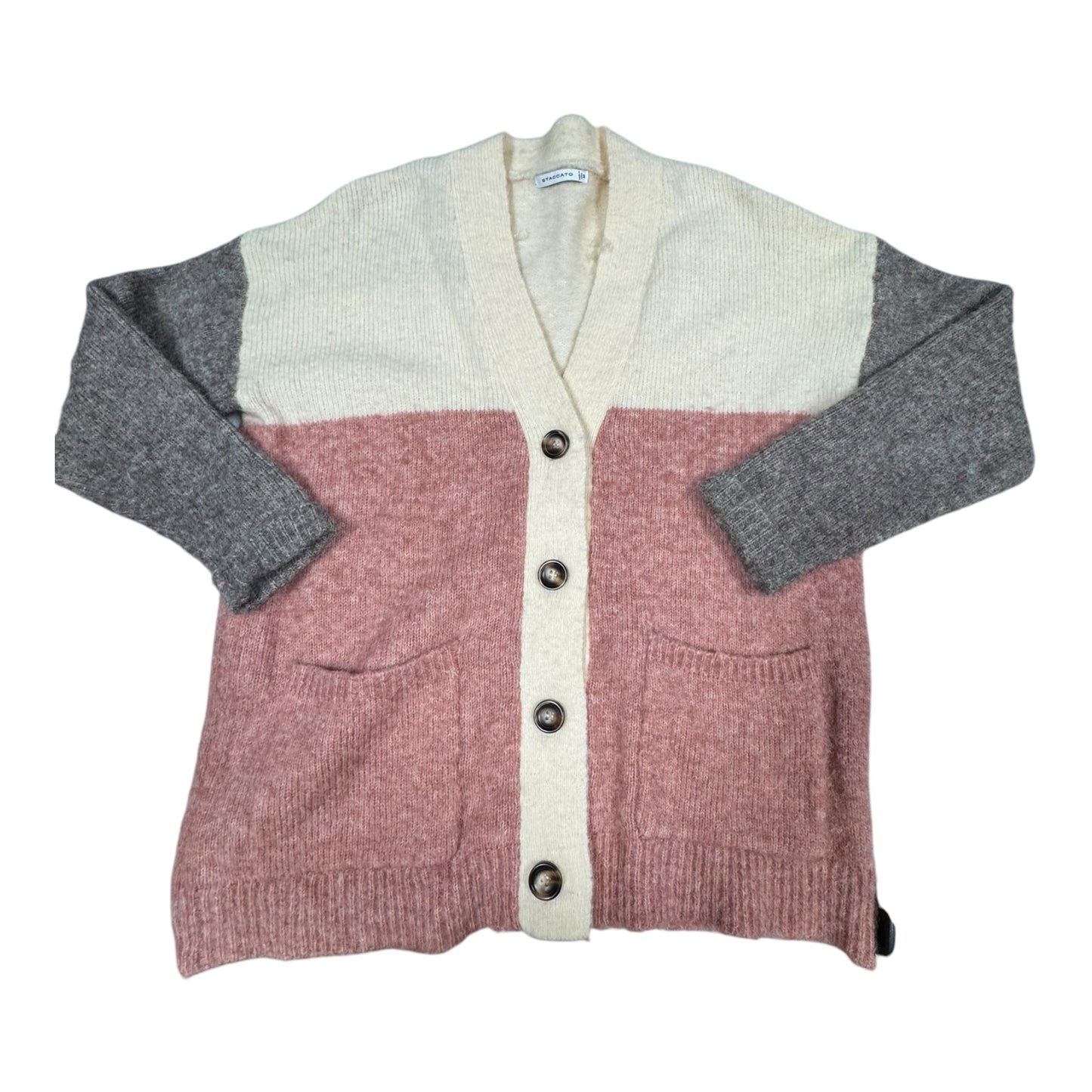 Sweater Cardigan By Staccato In Multi-colored, Size: M