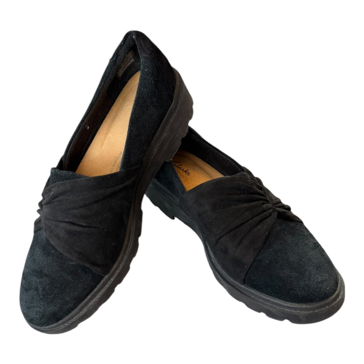 Shoes Flats By Clarks In Black, Size: 10.5