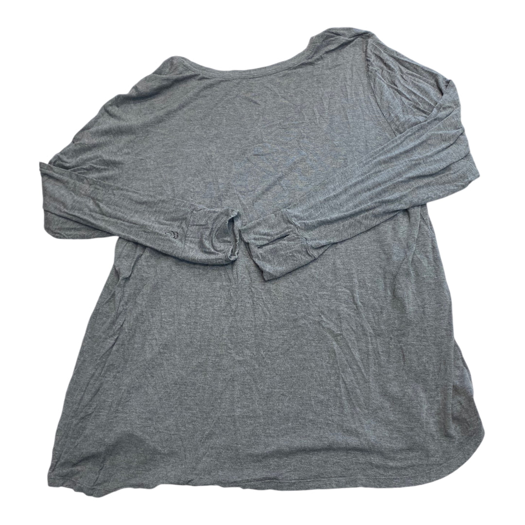 Top Long Sleeve Basic By Cuddl Duds In Grey, Size: 3x