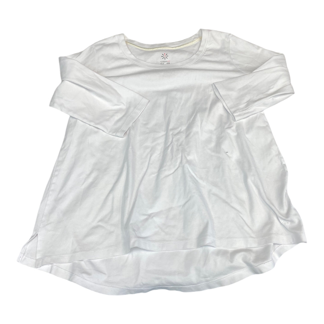 Top 3/4 Sleeve By Isaac Mizrahi Live Qvc In White, Size: 2x