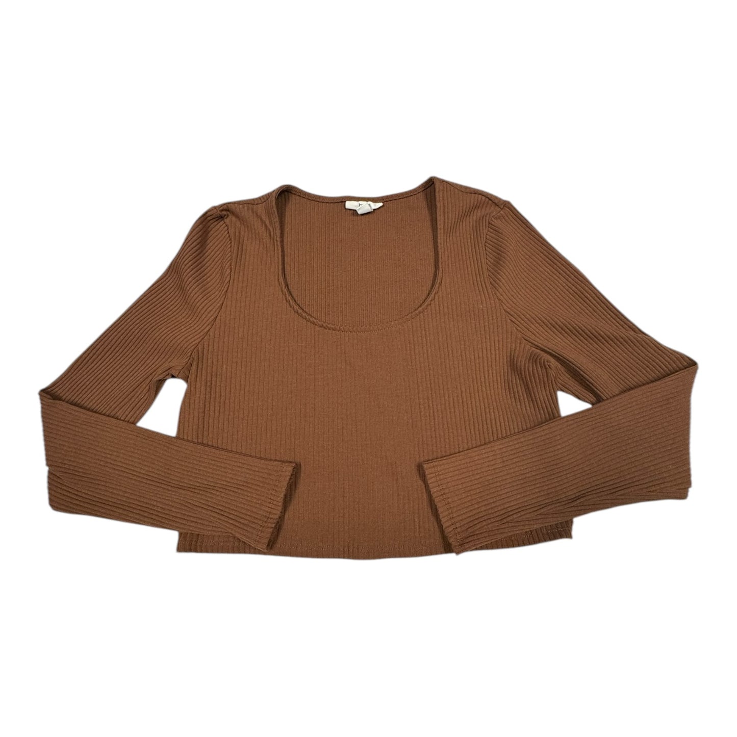 Top Long Sleeve By Bar Iii In Brown, Size: Xl