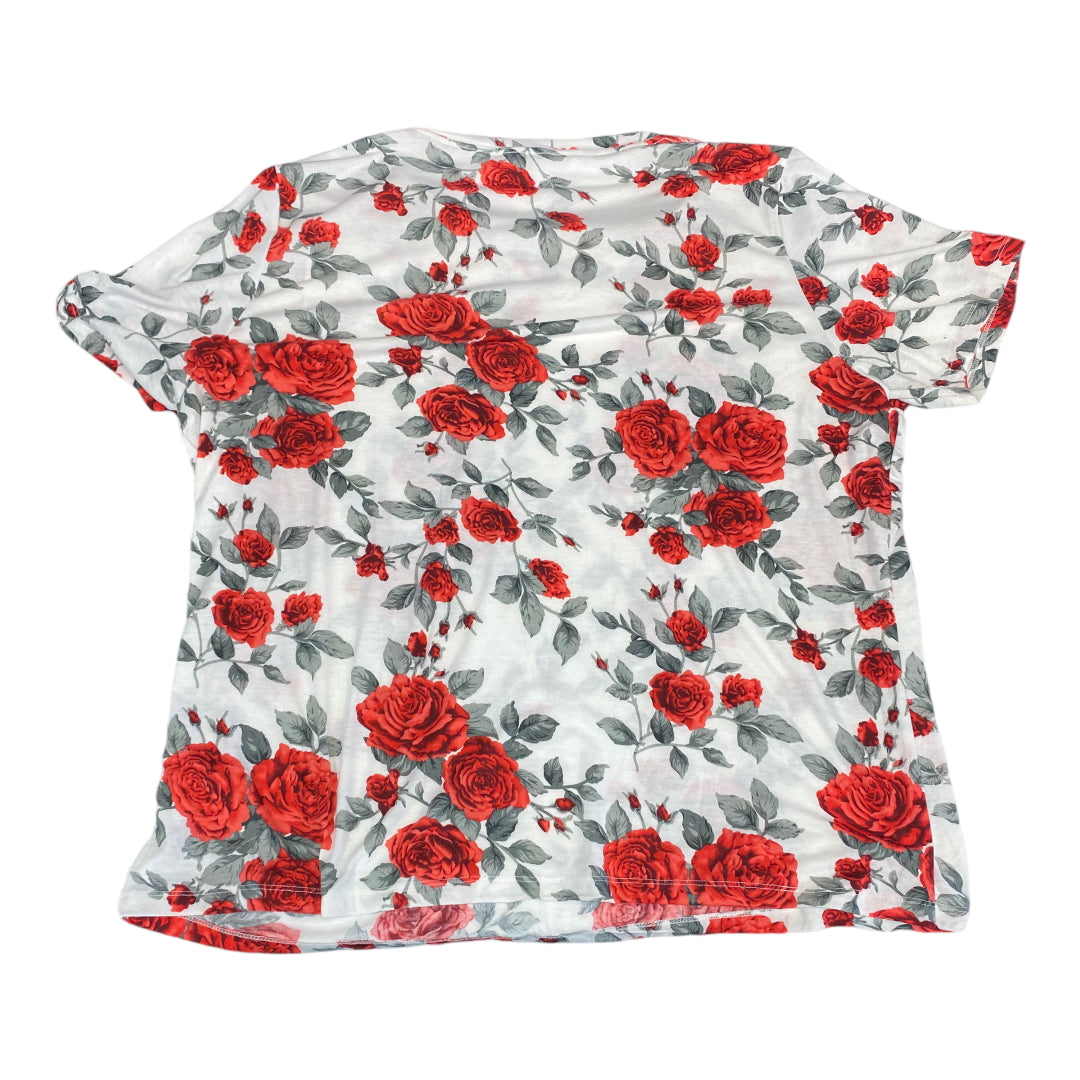 Top Short Sleeve By Cmc In Floral Print, Size: 4x