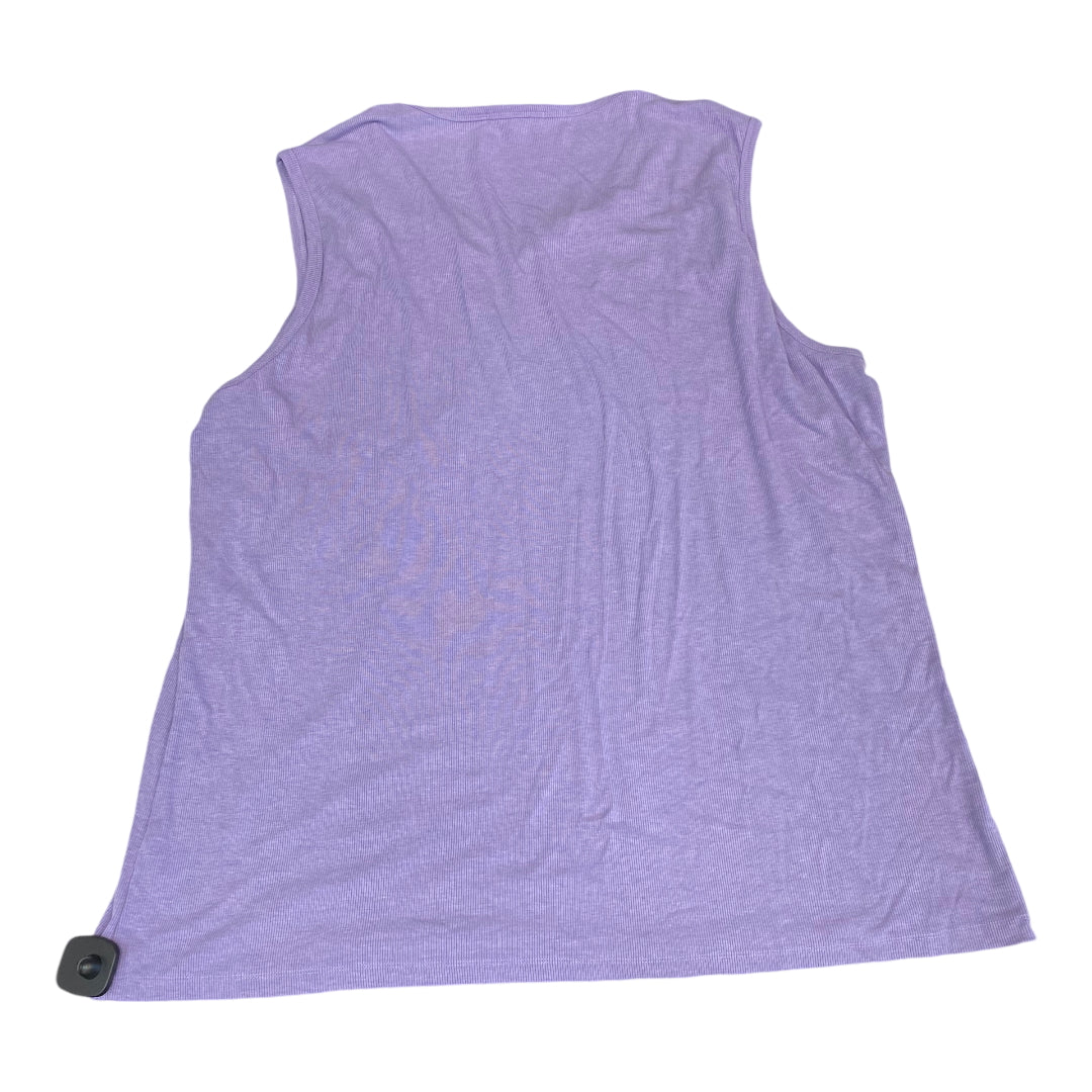 Top Sleeveless By Cmc In Purple, Size: 4x