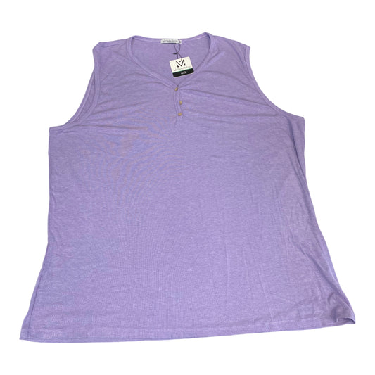 Top Sleeveless By Cmc In Purple, Size: 4x