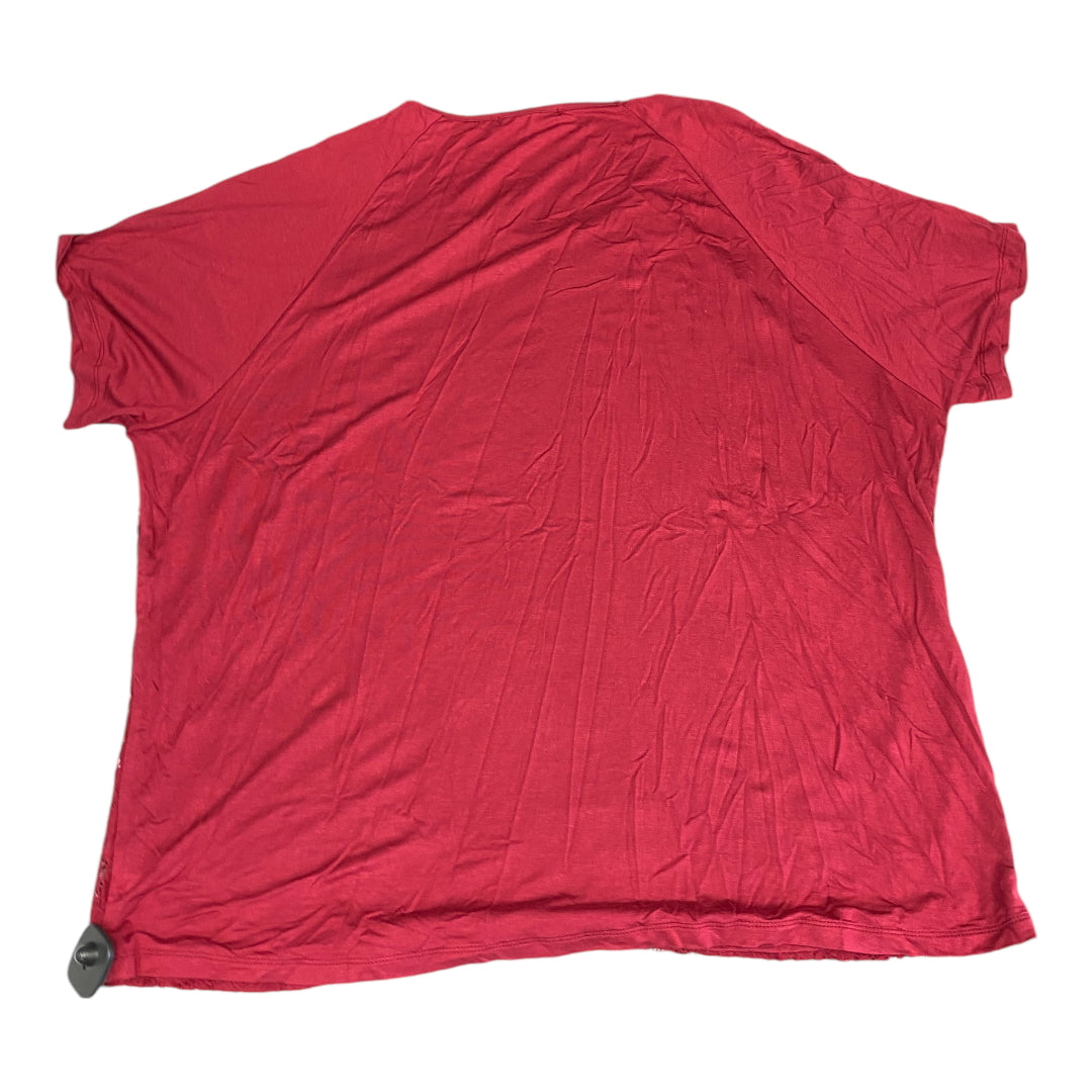 Top Short Sleeve By Cmc In Red, Size: 4x