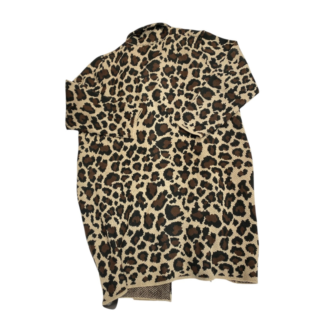 Sweater Cardigan By Cmc In Animal Print, Size: 3x