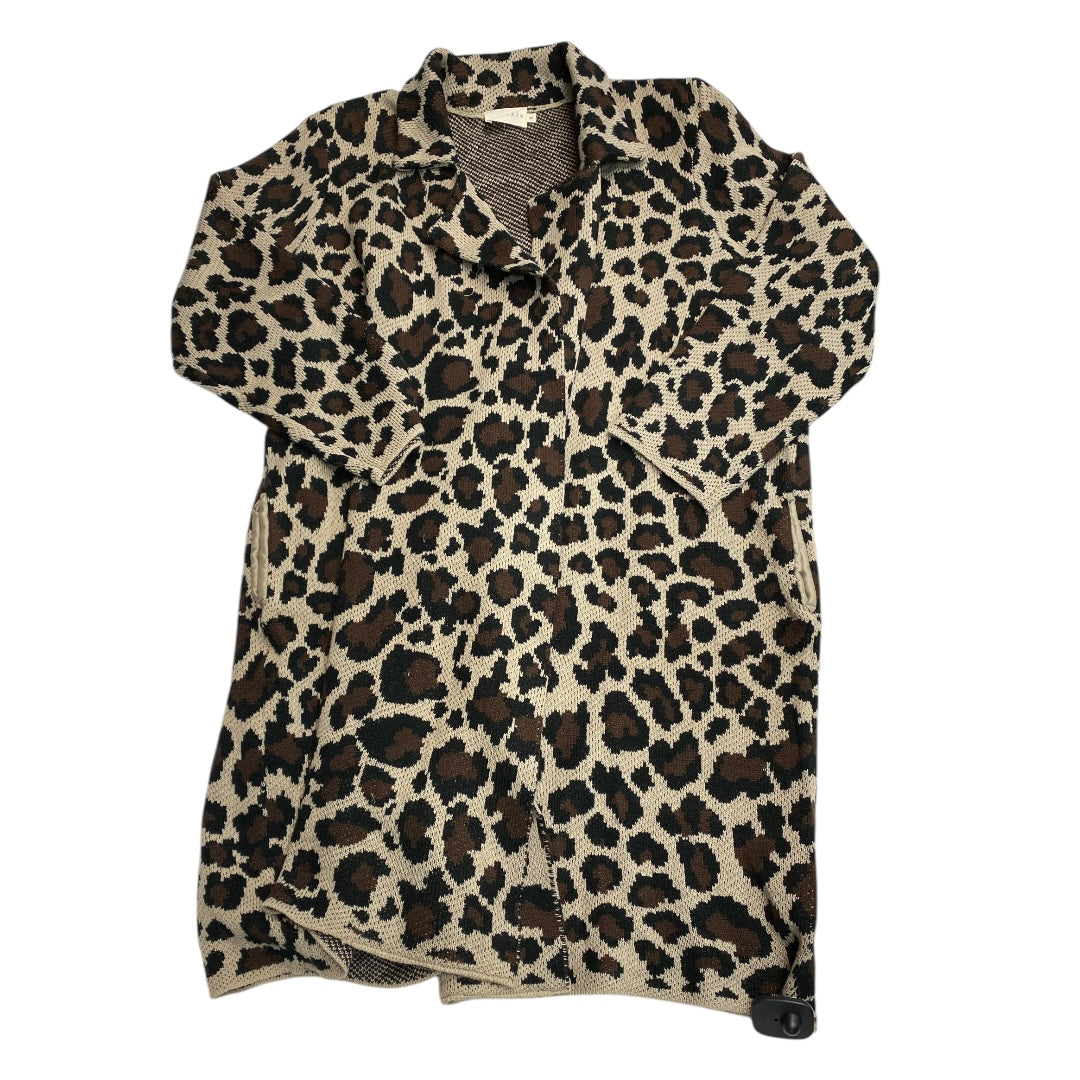 Sweater Cardigan By Cmc In Animal Print, Size: 3x