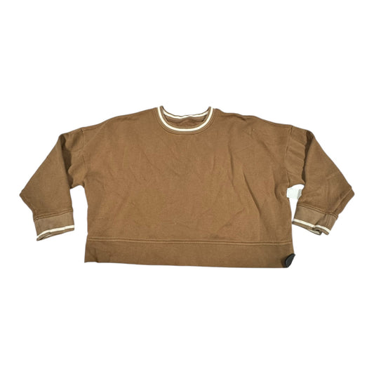 Top Long Sleeve By Madewell In Brown, Size: M