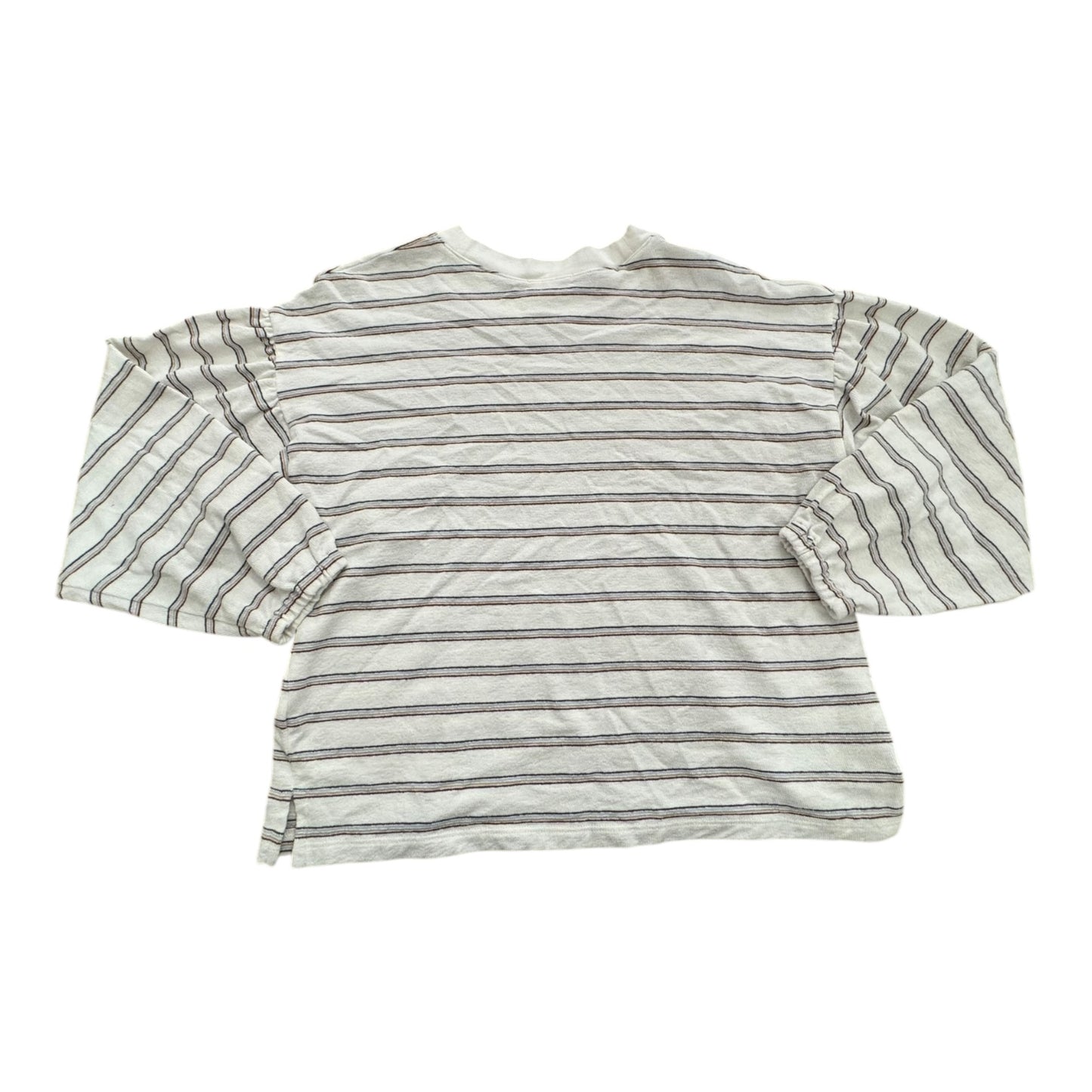 Top Long Sleeve By Madewell In Striped Pattern, Size: M