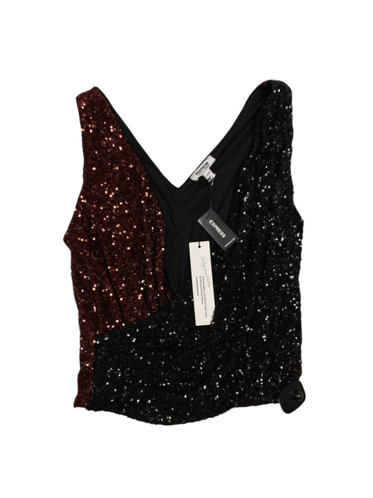 Top Sleeveless By Express In Black & Red, Size: M