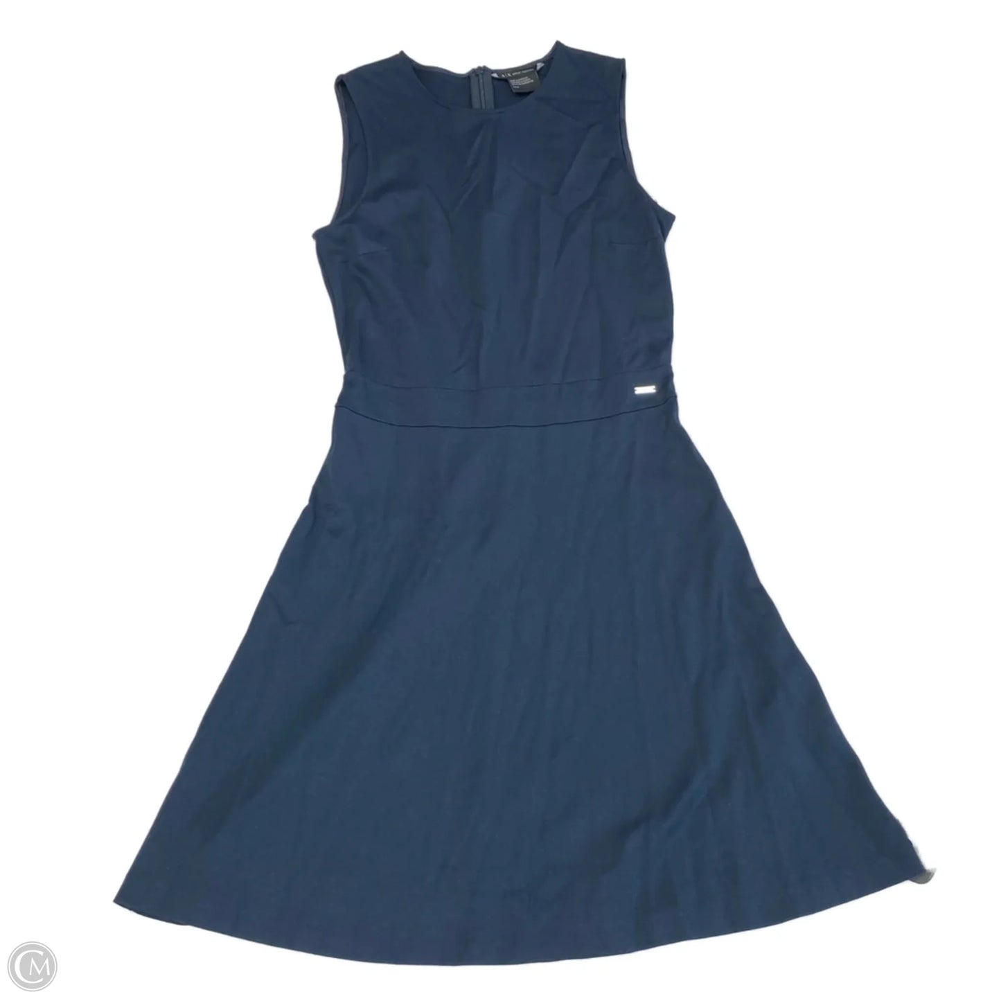 Dress Casual Midi By Armani Exchange In Navy, Size: S