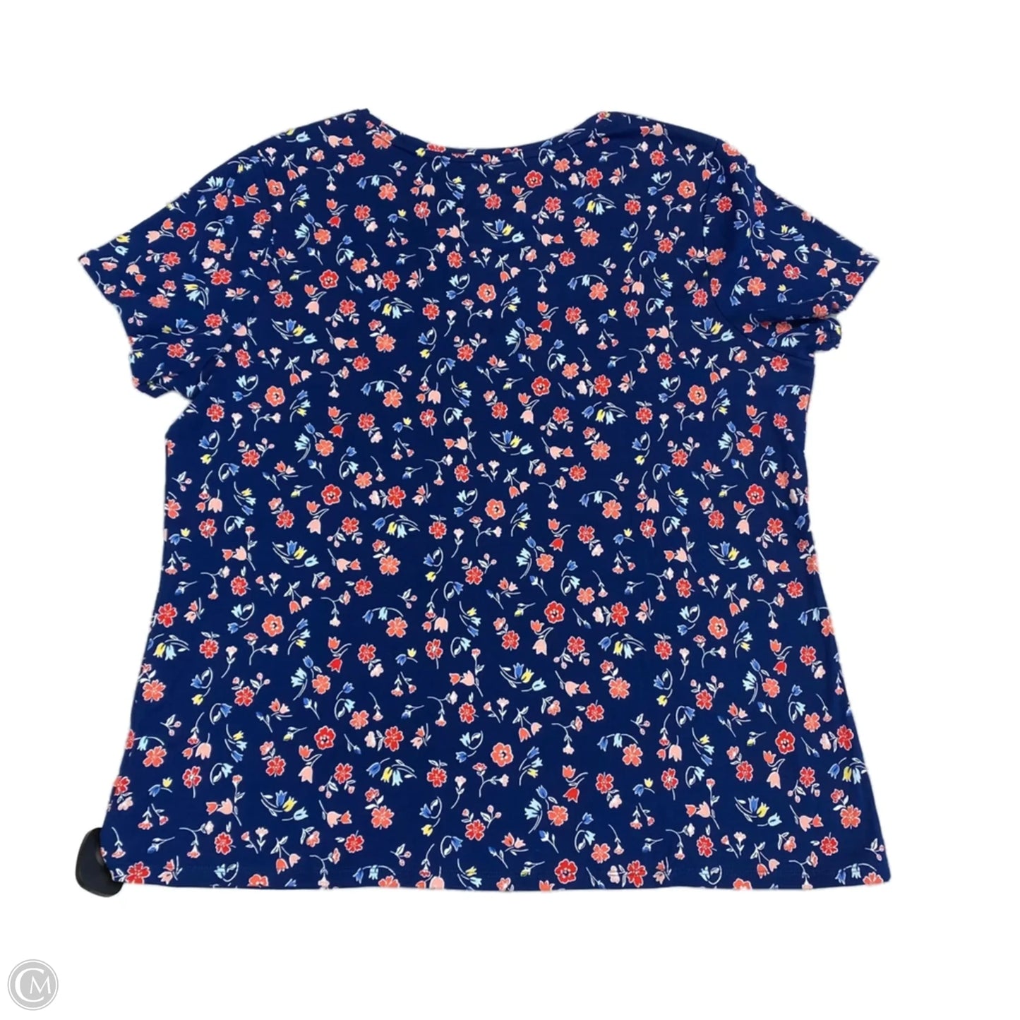 Top Short Sleeve By Croft And Barrow In Floral Print, Size: Xxl