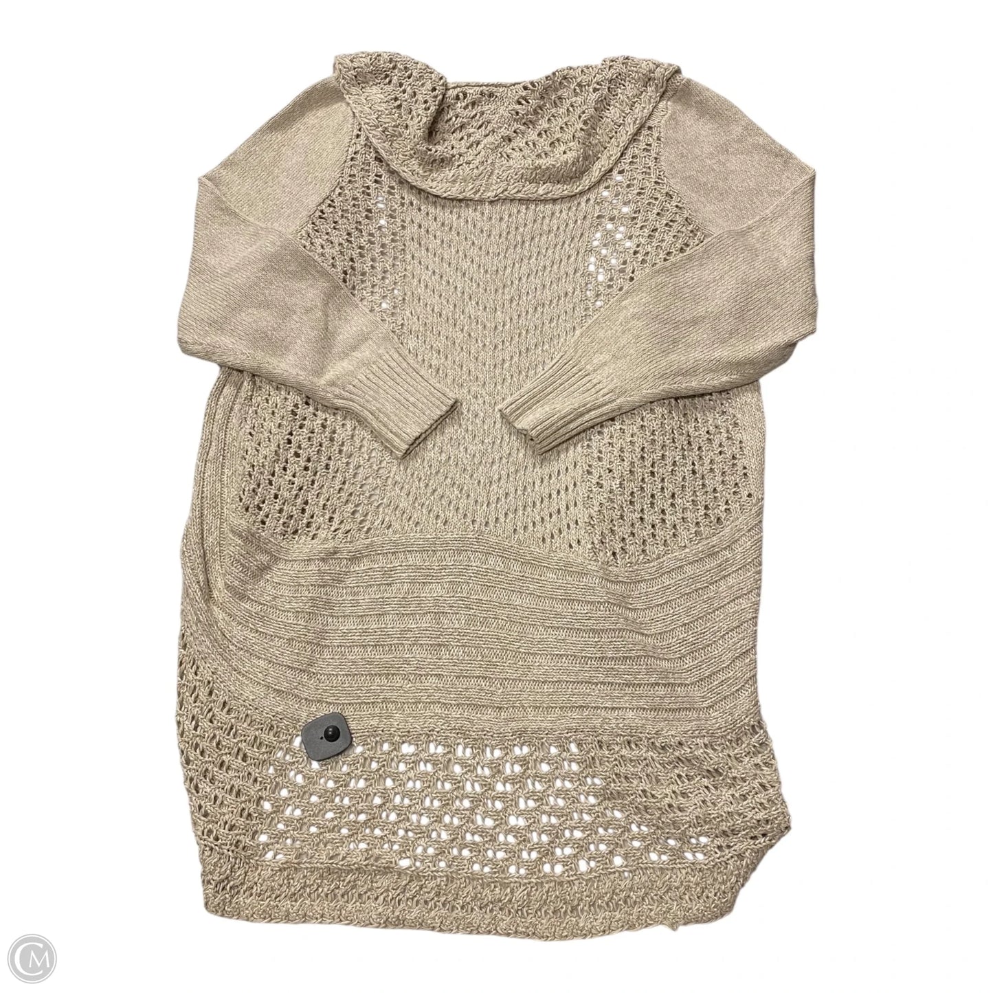 Sweater Cardigan By Eddie Bauer In Beige, Size: 3x