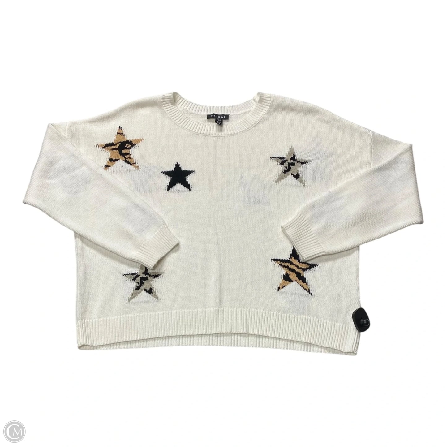 Sweater By Tribal In White, Size: Xl