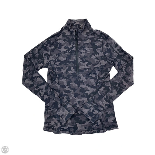 Athletic Jacket By Lululemon In Black & Grey, Size: 10