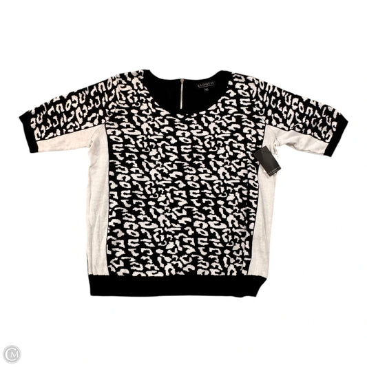 Sweater Short Sleeve By Eloquii In Black & White, Size: 18