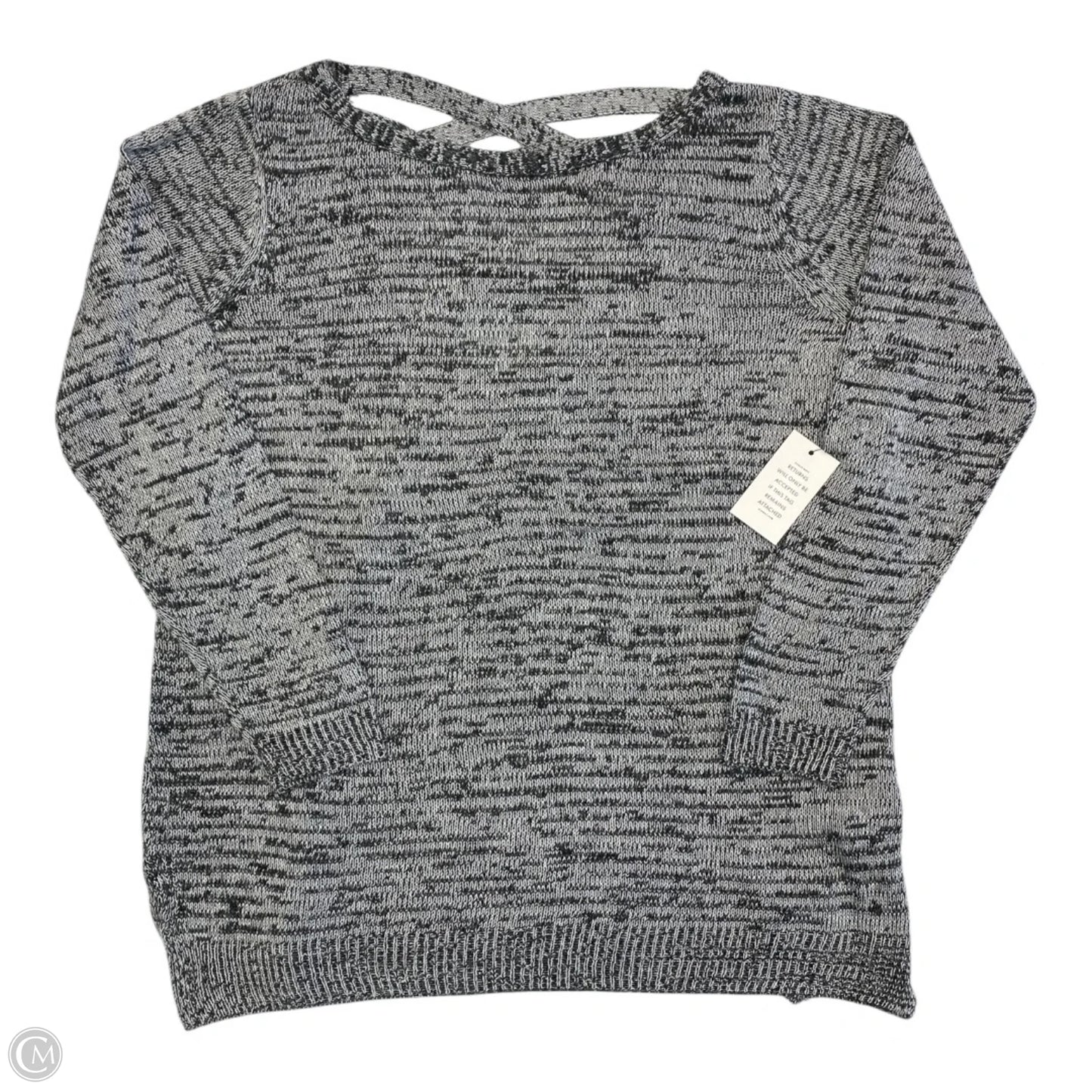 Sweater By Eloquii In Black & Grey, Size: 18