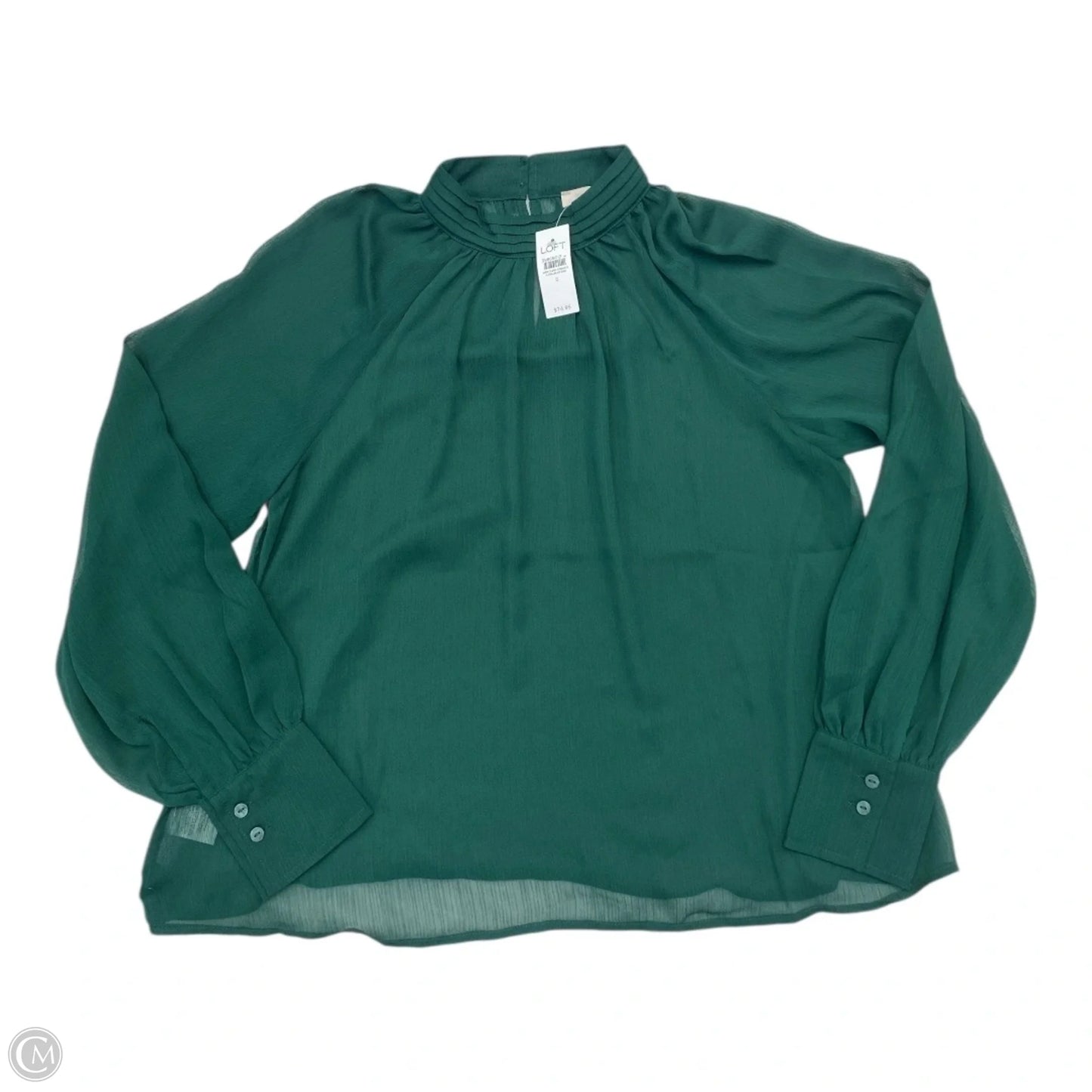 Top Long Sleeve By Loft In Green, Size: S