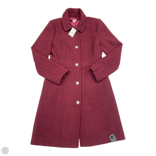 Coat Peacoat By J. Crew In Maroon, Size: M