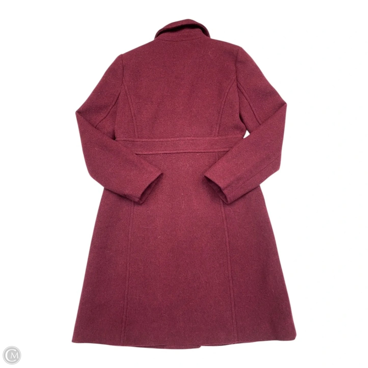 Coat Peacoat By J. Crew In Maroon, Size: M