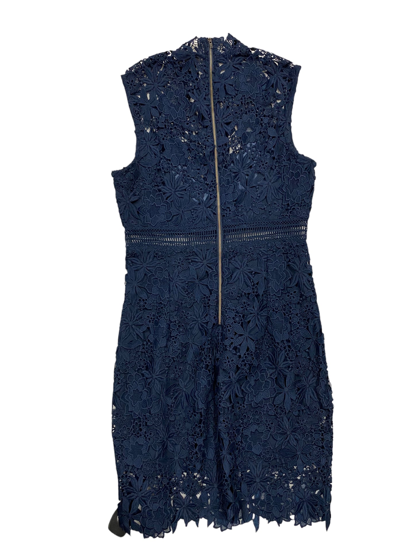 Navy Dress Party Midi Bardot, Size 6