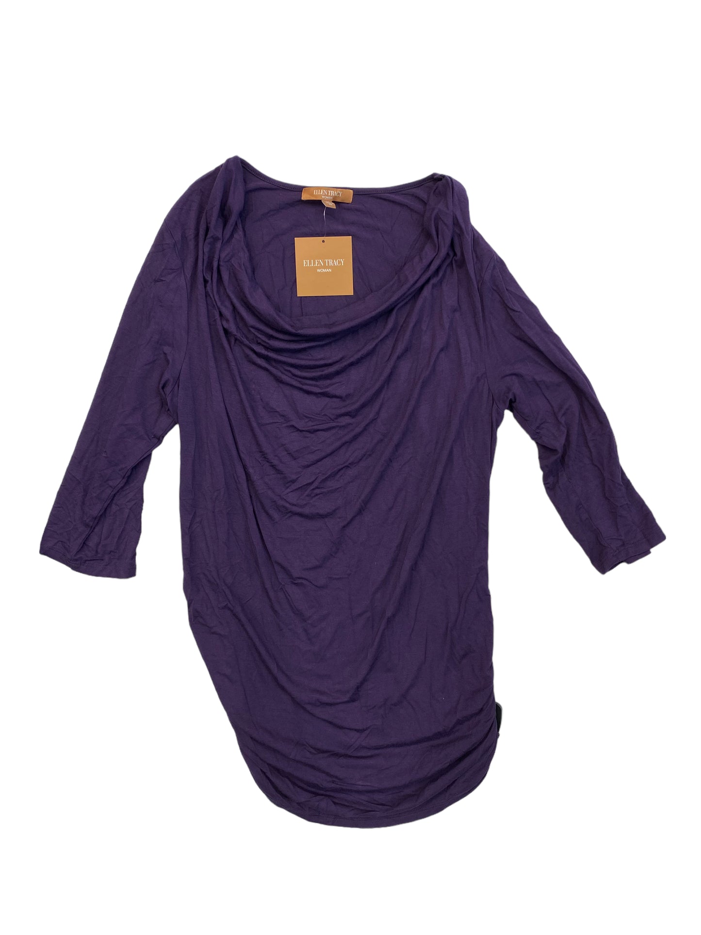 Purple Tunic Long Sleeve Ellen Tracy, Size 1x