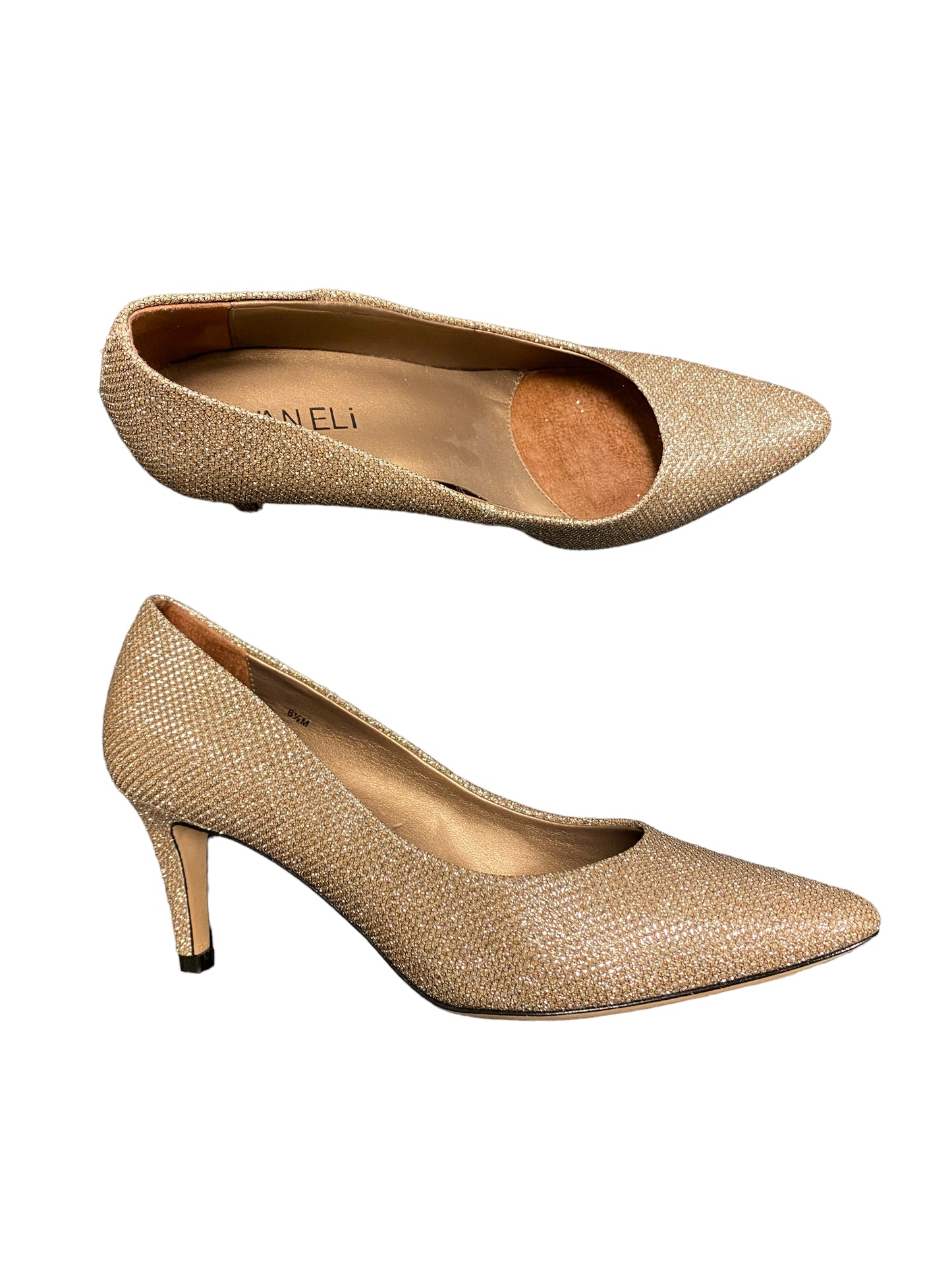 Shoes Heels Kitten By Vaneli In Gold, Size: 6.5