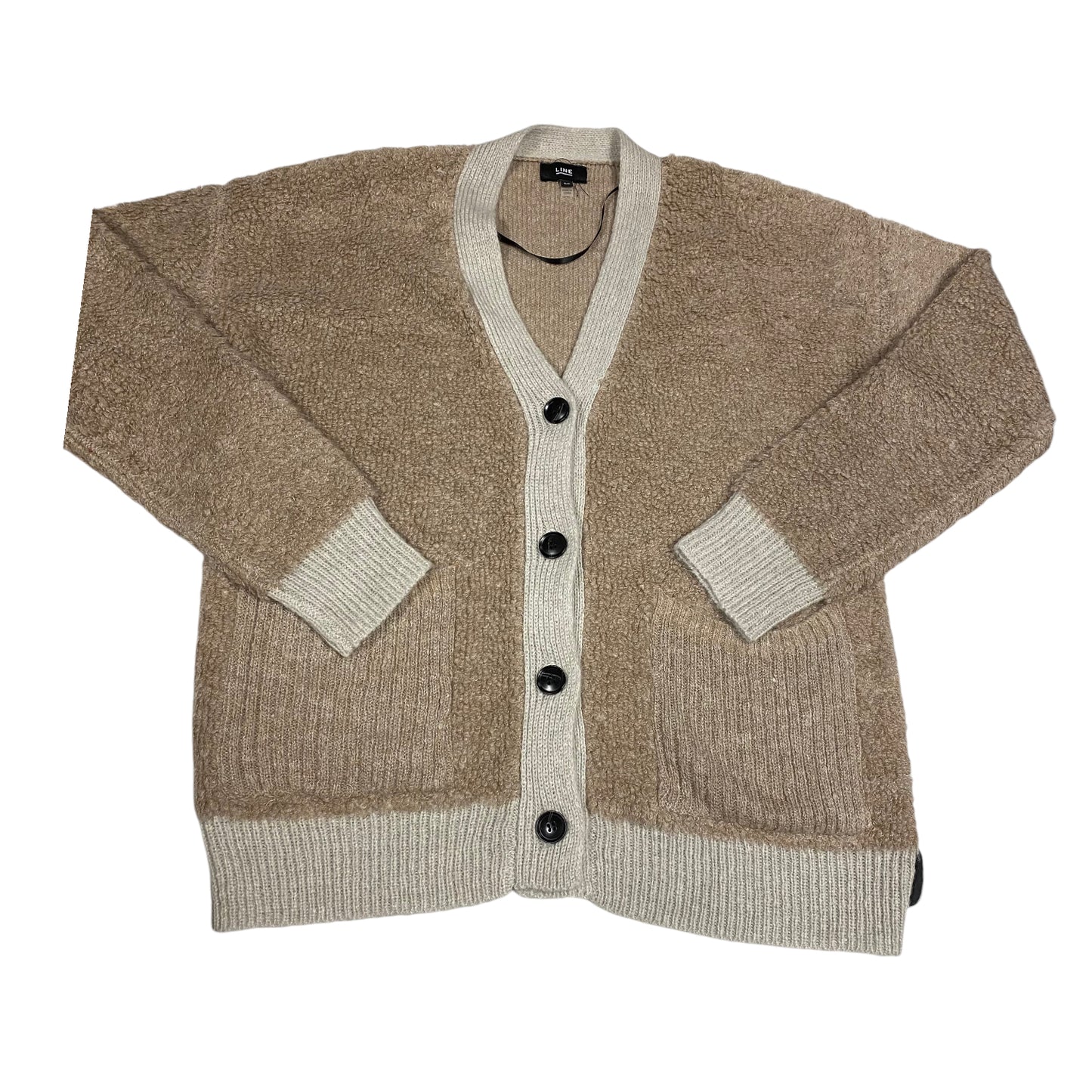 Sweater Cardigan By LINE In Beige, Size: S