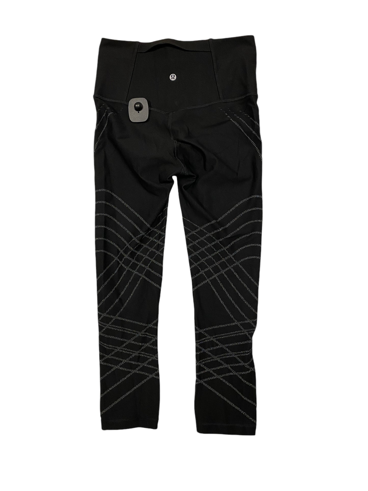 Athletic Capris By Lululemon In Black & Grey, Size: 6