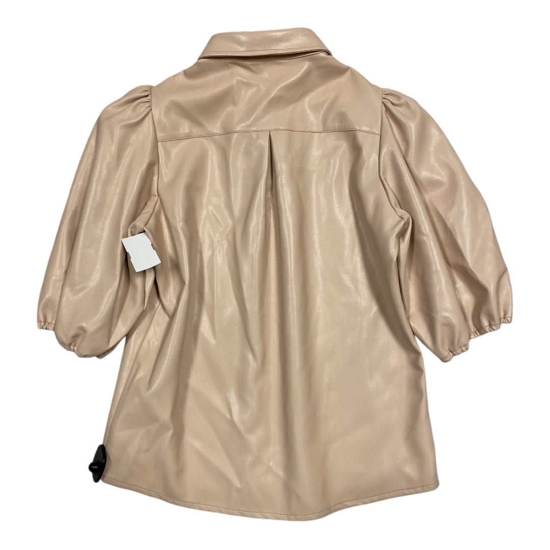 Top 3/4 Sleeve By ESQUALO In Beige, Size: 6