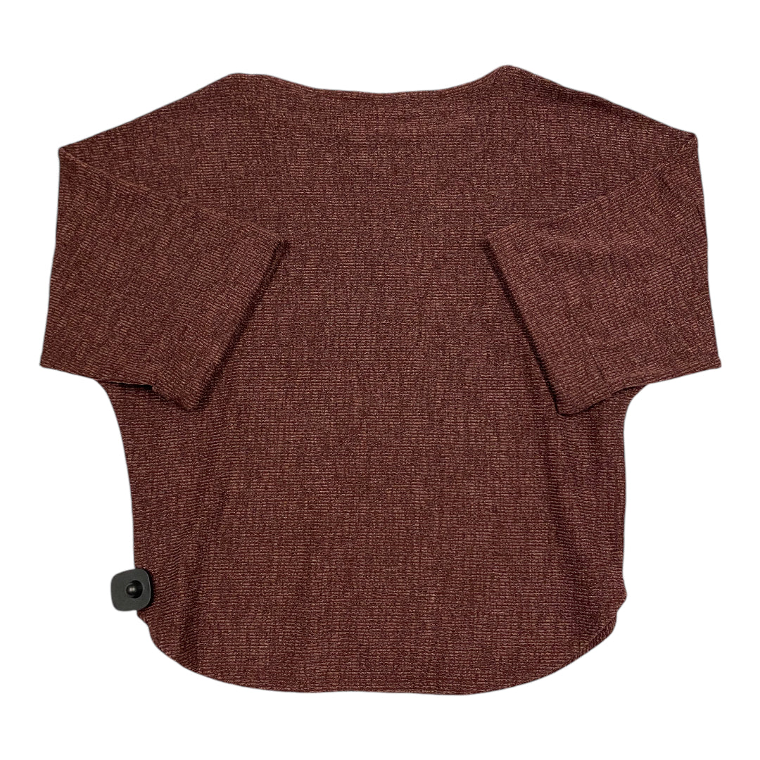 Sweater Short Sleeve By Max Studio In Maroon, Size: M