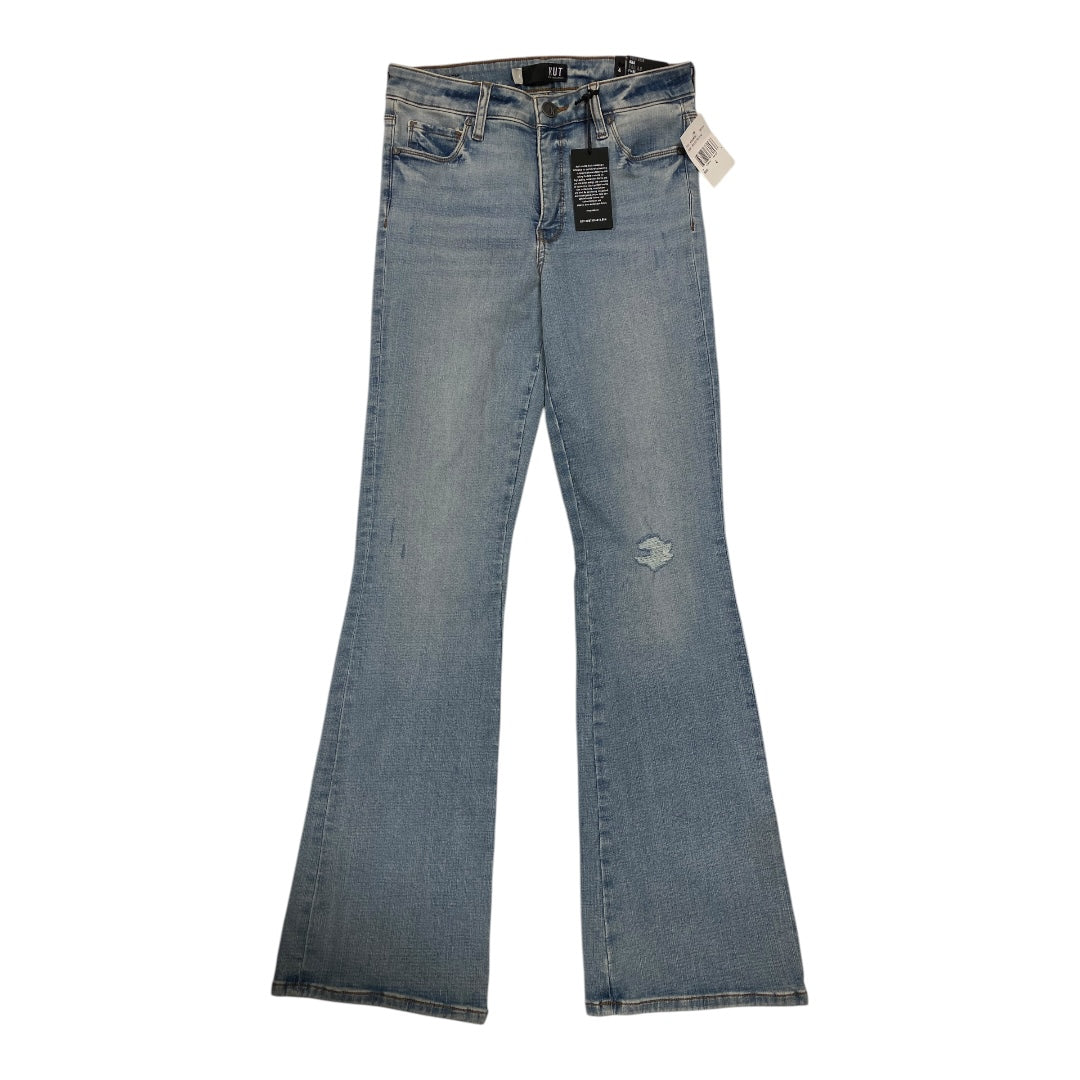 Jeans Flared By Kut In Blue Denim, Size: 4